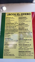 Tacos El Guero menu