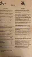 Circa Grill Alehouse menu