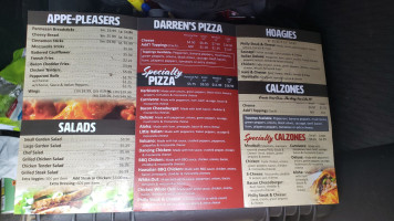 Darren's Pizza Shack menu