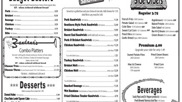 Bandana's -b-q Carbondale Il menu