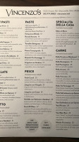 Vincenzo's menu