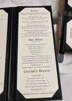 Churchill's Steakhouse menu