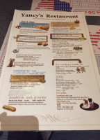 Yancy's menu