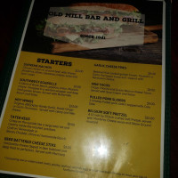 Old Mill menu