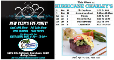 Hurricane Charley's Sushi, Raw Grill food