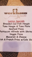 Werkhaus Pizza menu