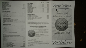 Veria Pizza Charcoal Grill menu