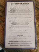 The Magic Oyster menu