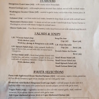 Lord Bennett's Restaurant menu