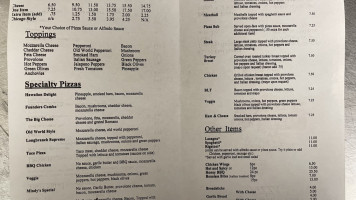 Long Branch Pizza menu