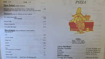 Long Branch Pizza menu