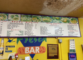 Tacos Guaymas menu