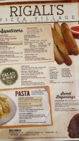 Rigali's Pizza Village menu