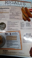 Rigali's Pizza Village menu