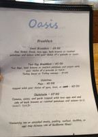 Oasis menu