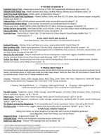 Blue Lake Tavern menu