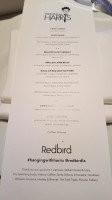 Redbird menu