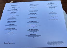 Redbird menu