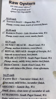 Rock And Rye Oyster House menu