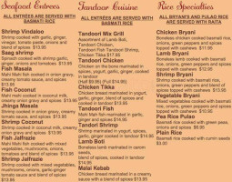 Great Cuisine Of India menu