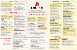 Louies Grill Fusion menu