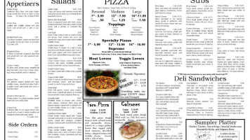 Pizza Oven menu