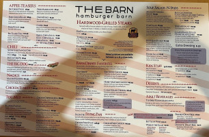 Hamburger Barn menu