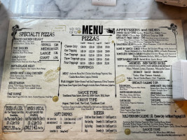 Gold Dust Pizza menu