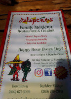 Jalapeños Downtown menu