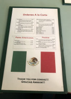 El Rinconcito Mexican menu