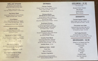 The Wellhead And Brewpub menu