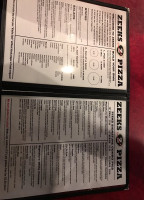 Zeeks Pizza menu