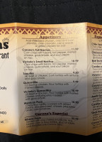 Coronas Mexican menu