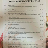 Asian Bistro menu