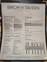 Birch Tavern menu