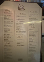 Lola Grill menu