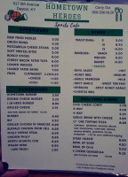 Hometown Heroes Sports Cafe menu