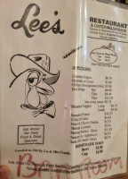 Lee's Chicken menu