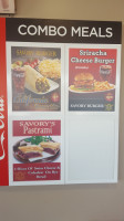 Savory Burger menu