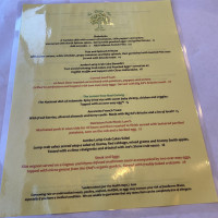 The Lemon Tree menu