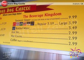 Corn Dog Castle menu