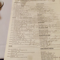 Angelo's Ristorante Italiano menu