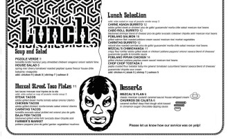 Palenque Kitchen By Mezcal menu