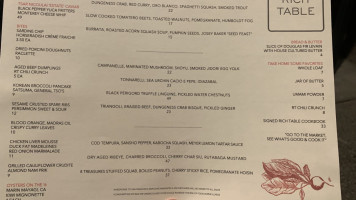 Rich Table menu