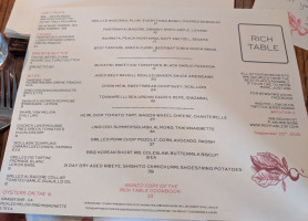 Rich Table menu