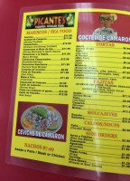 Picante's Authentic Mexican Fd menu