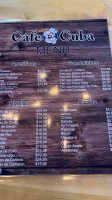 Cafe Cuba menu