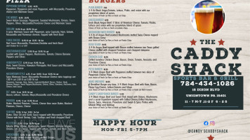 The Caddy Shack Sports Grill menu