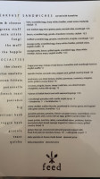 Feed Café menu