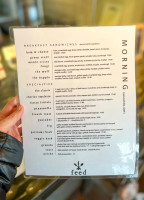 Feed Café menu